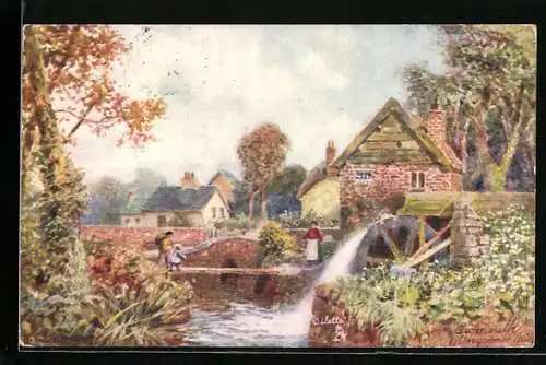 Künstler-AK Raphael Tuck & Sons Nr. 7369: Exmouth, Withycombe Mill