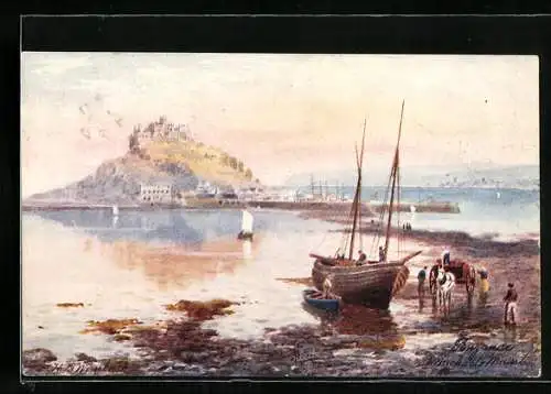 Künstler-AK Raphael Tuck & Sons Nr. 7070: Penzance, St. Michael`s Mount