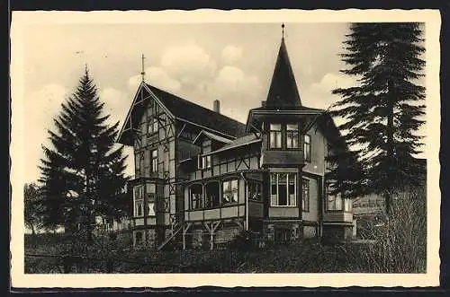 AK Bad Sachsa, Fremdenheim Bergschlösschen, Roonstr. 3