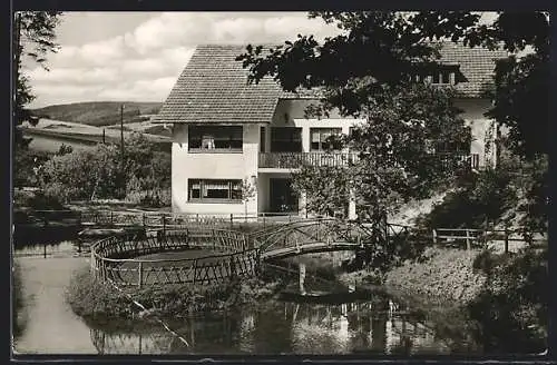 AK Bruchhausen-Ottbergen, Cafe-Restaurant-Pension Haus Silberteich von Jos. Rode