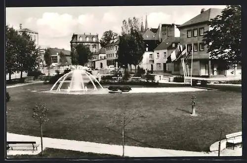 AK Bitburg /Eifel, Neue Anlage am Marktplatz