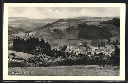 AK Waxweiler /Eifel, Teilansicht mit Kirche