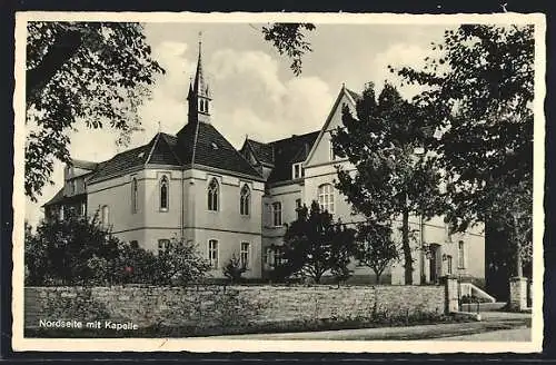 AK Bad Lippspringe, St. Josefs-Haus, Nordseite mit Kapelle