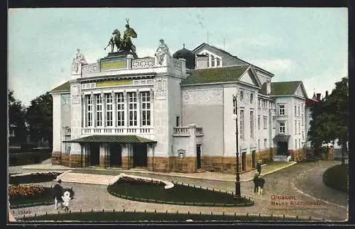 AK Giessen, Sicht auf das neue Stadttheater