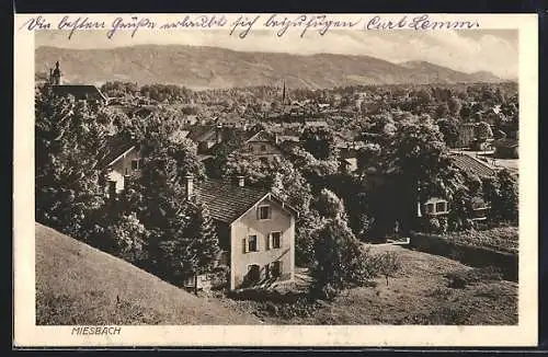 AK Miesbach, Teilansicht mit Kirche