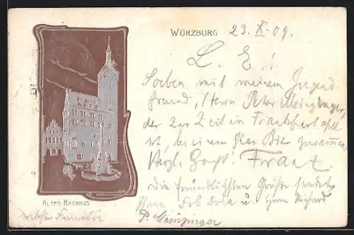 Präge-Lithographie Würzburg, Altes Rathaus