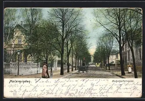 AK Holzminden, Blick in die Bahnhofstrasse