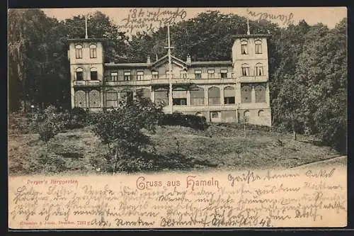 AK Hameln, Gasthaus Dreyer`s Berggarten