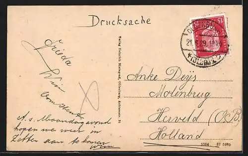 AK Oldenburg i. Gr., Strassenpartie am Stau