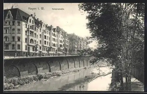 AK Hagen i. W., Kaiserstrasse