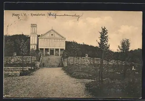 AK Hagen i. W., Krematorium