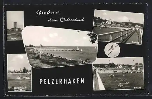 AK Pelzerhaken, Ostseebad, DLRG, Camping am Leuchtturm, Strand