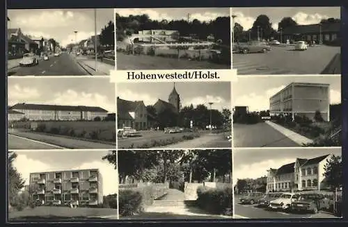 AK Hohenwestedt /Holst., Wohnhaus, Kirche, Treppe