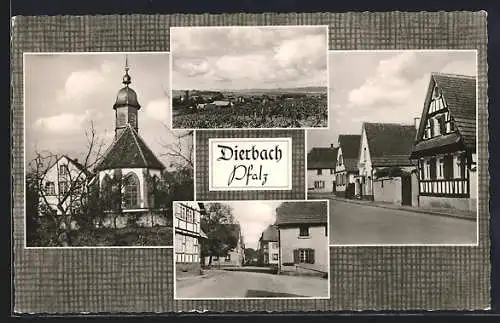 AK Dierbach /Pfalz, Kirche, Strassenpartie, Ortspartie