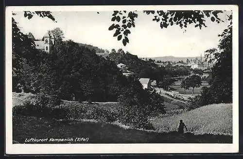AK Kempenich, Teilansicht mit Gasthof Bergweiler, Bes. Eduard Deuster