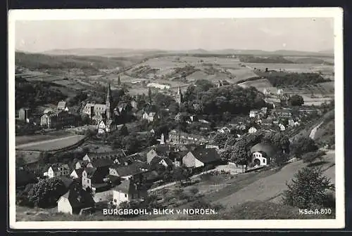 AK Burgbrohl, Ortsansicht von Norden