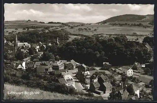 AK Burgbrohl, Teilansicht mit Kirche