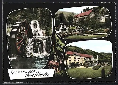 AK Riedener Mühlen / Eifel, Hotel Haus Hubertus, Wassermühle