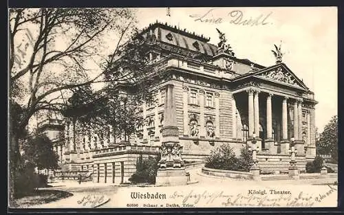 AK Wiesbaden, Königl. Theater
