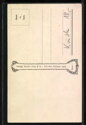 Künstler-AK sign.: C. Monestier: Mann umarmt seine Geliebte