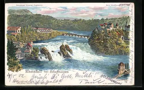 Künstler-AK C. Steinmann Nr. 2010: Schaffhausen, Rheinfall
