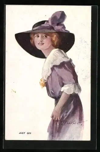 Künstler-AK Court Barber: Just Off