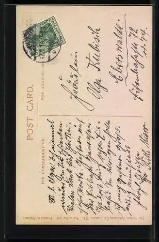 Künstler-AK Court Barber: Disappointed, junge Dame mit rotem Hut