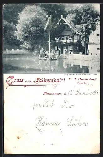 AK Hamburg-Blankenese, Gasthaus Falkenthal, F. M. Harmstorf