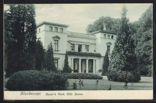 AK Hamburg-Blankenese, Bauer`s Park, Villa Bauer