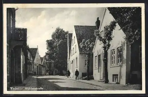 AK Wedel, Partie in der Mühlenstrasse