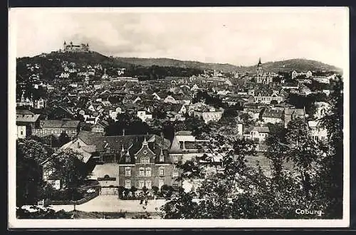 AK Coburg, Teilansicht der Stadt