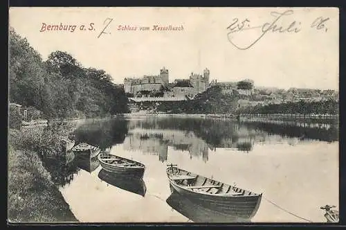 AK Bernburg a. S., Schloss vom Kesselbusch gesehen