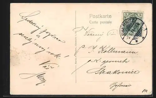 AK Chemnitz, Neues Rathaus, Strassenansicht