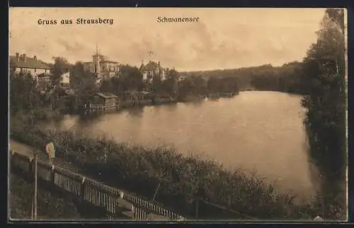AK Strausberg, Idylle am Schwanensee