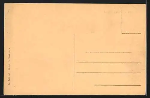 AK Milano, Foro Bonaparte col Monumento a Garibaldi, Strassenbahn