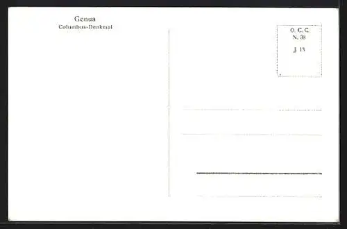 AK Genua, Columbus-Denkmal