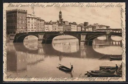 AK Firenze, Die Santa Trinità-Brücke