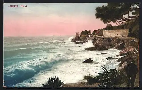 AK Nervi, Brandung an der Küste