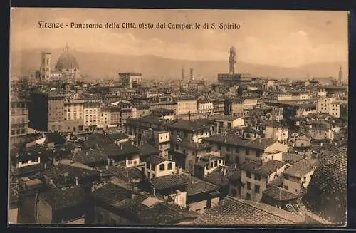 AK Firenze, Panorama della Città visto dal Campanile di S. Spirito