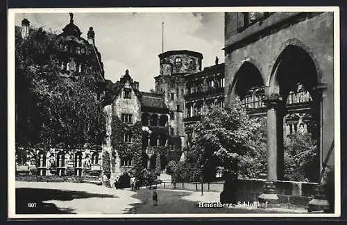 AK Heidelberg, Blick auf den Schlosshof