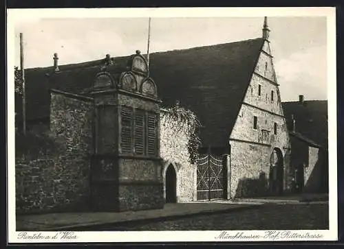 AK Rinteln a. d. Weser, Münchhausen-Hof, Ritterstrasse