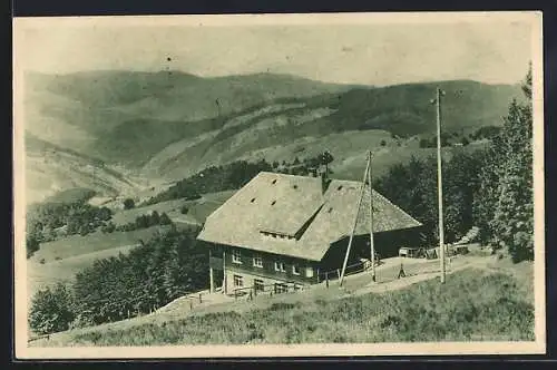 AK Münstertal, Erholungsheim Luginsland des Realgymnasiums Neuburg zu Freiburg