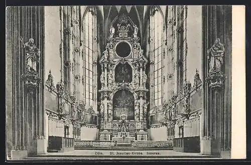 AK Cöln, Inneres der St. Jesuiten-Kirche