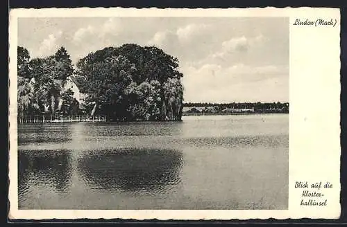 AK Lindow / Mark, Blick auf die Klosterhalbinsel