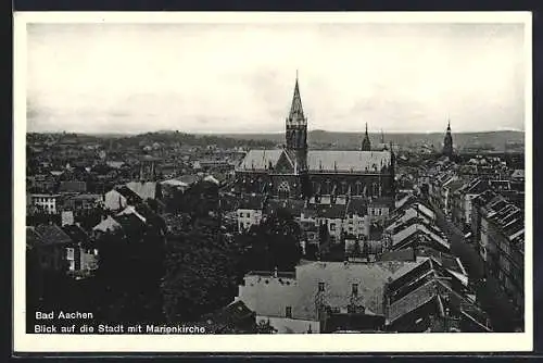 AK Bad Aachen, Gesamtansicht mit Marienkirche