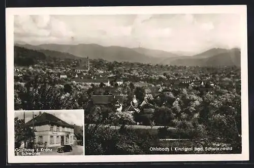 AK Ohlsbach i. Kinzigtal, Gasthaus zum Kranz, Blick über die Ortschaft