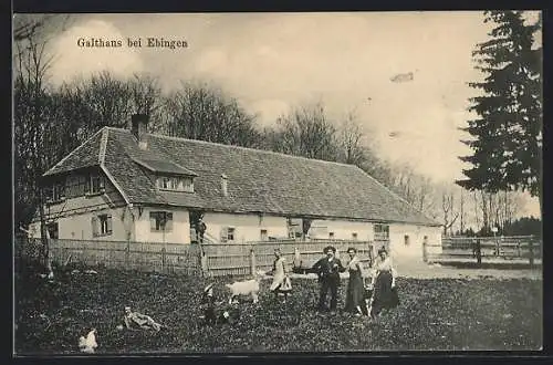 AK Ebingen, Ansicht vom Galthaus