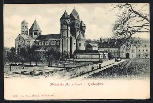 AK Maria Laach, Abteikirche und Klosterpforte