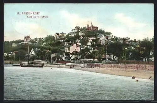 AK Hamburg-Blankenese, Süllberg mit Strand
