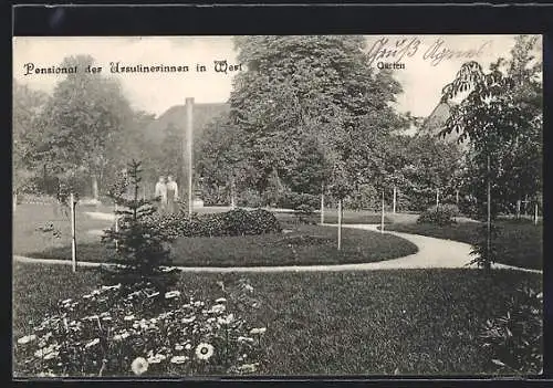 AK Werl, Pensionat der Ursulinerinnen, Garten
